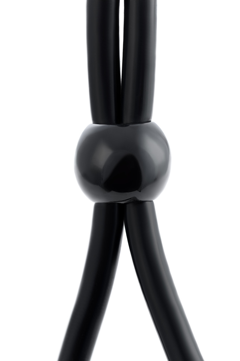 картинка Лассо на пенис A-toys by TOYFA с одной бусиной, силикон, черное, 19,5 см от магазина ErosMania