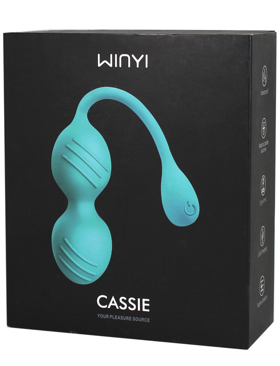 картинка Виброшарики Cassie, жидкий силикон, USB, 10 режимов, 190x33 мм от магазина ErosMania