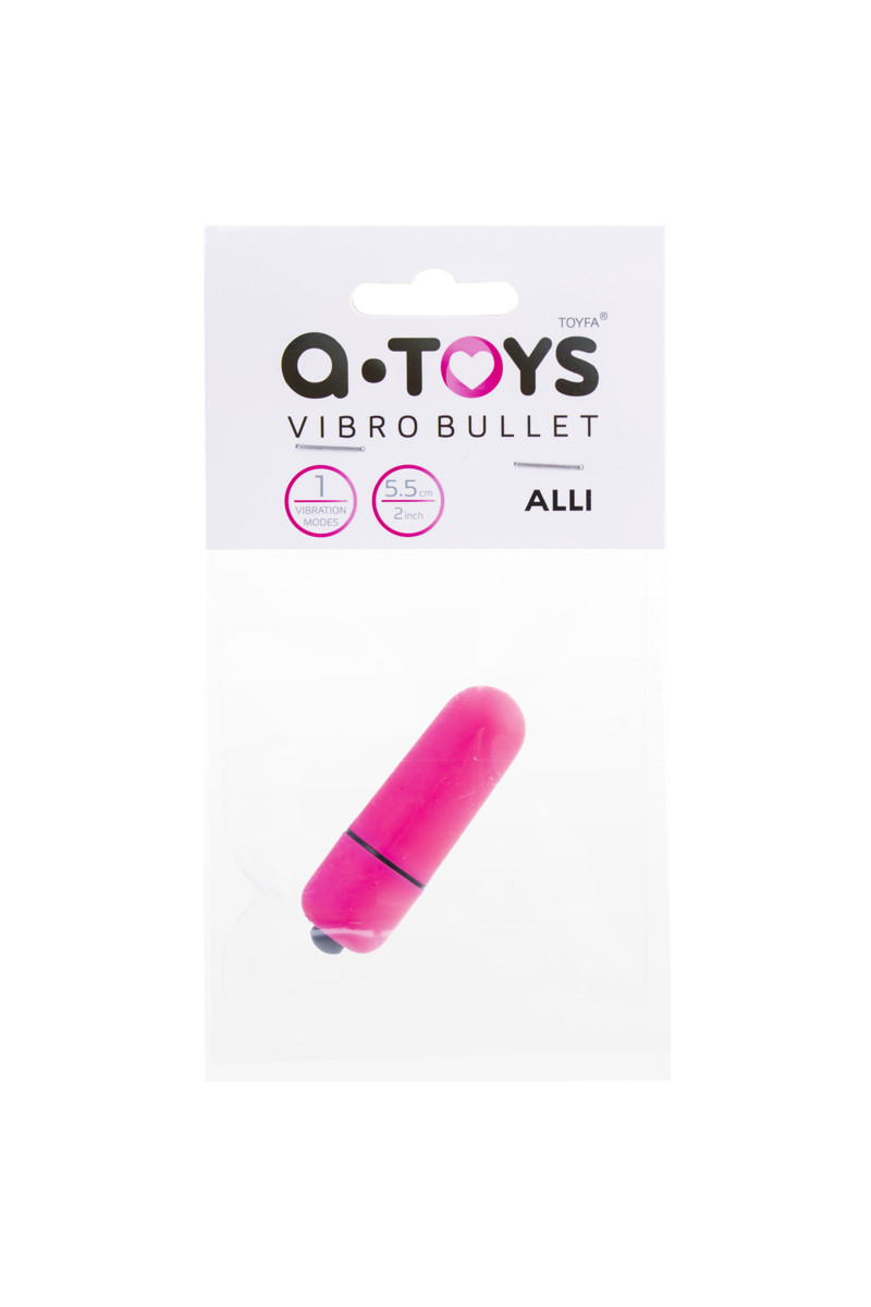 картинка Вибропуля A-Toys Alli ABS пластик, розовый, 5,5 см, Ø 1,7 см от магазина ErosMania