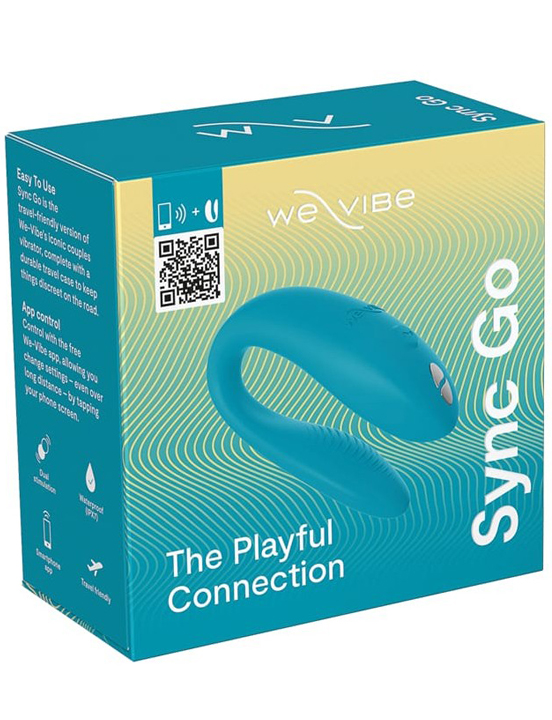 картинка Вибромассажёр для пар We-Vibe Sync Go, голубой от магазина ErosMania