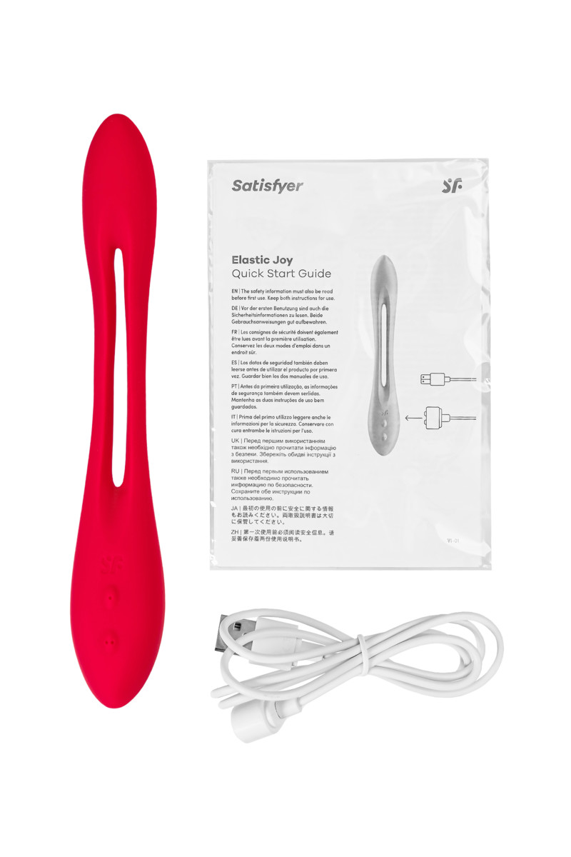 картинка Многофункциональный вибратор для пар Satisfyer Elastic Joy, красный от магазина ErosMania