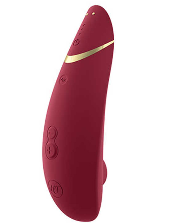 картинка Стимулятор клитора Womanizer Premium 2, бордовый от магазина ErosMania