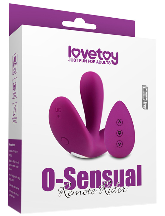 картинка Вибромассажёр O-Sensual Remote Rider, фиолетовый от магазина ErosMania