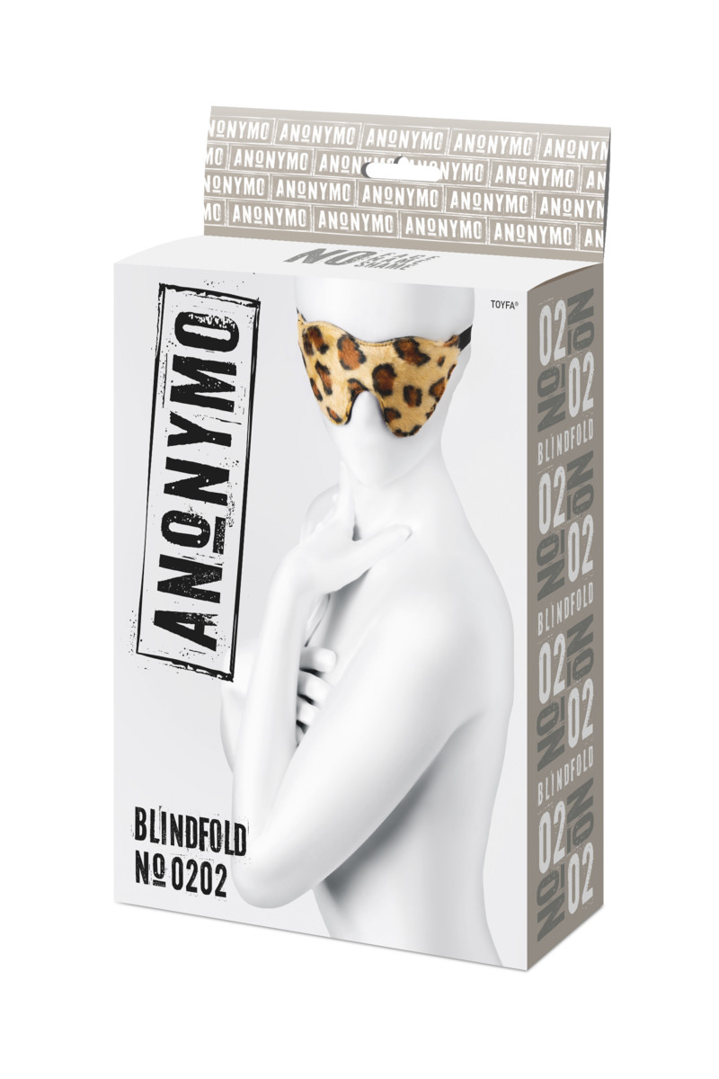 картинка Маска Anonymo #0202, PU кожа, принт, 26 см от магазина ErosMania