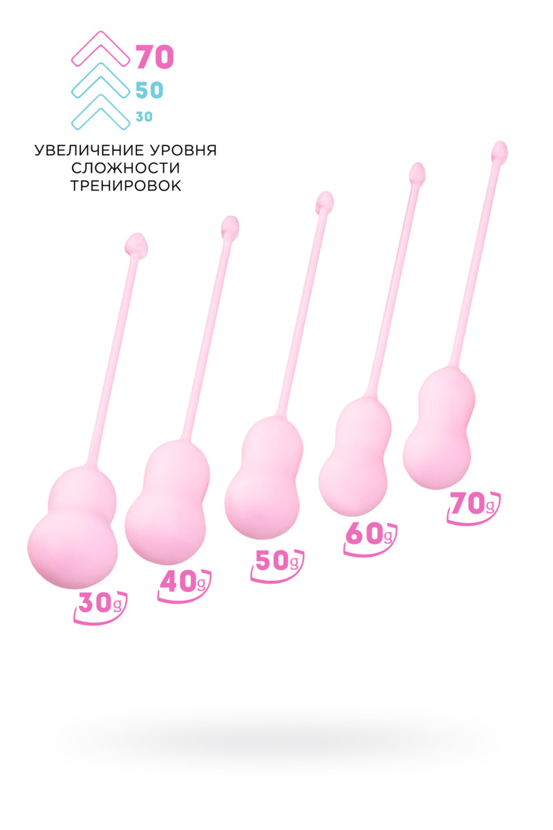 картинка Набор вагинальных шариков Flovetta by Toyfa TULIPS, силикон, розовый, 5,3 см от магазина ErosMania