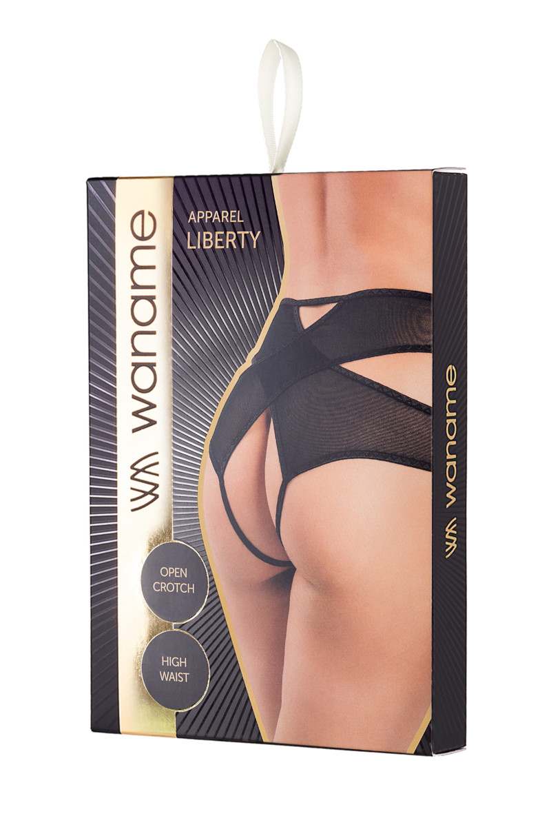 картинка Эротические трусики Waname Liberty с высокой посадкой черные (50-52) от магазина ErosMania