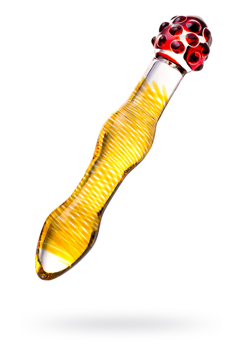 картинка Двусторонний фаллоимитатор Sexus Glass, стекло, прозрачный, 18 см от магазина ErosMania