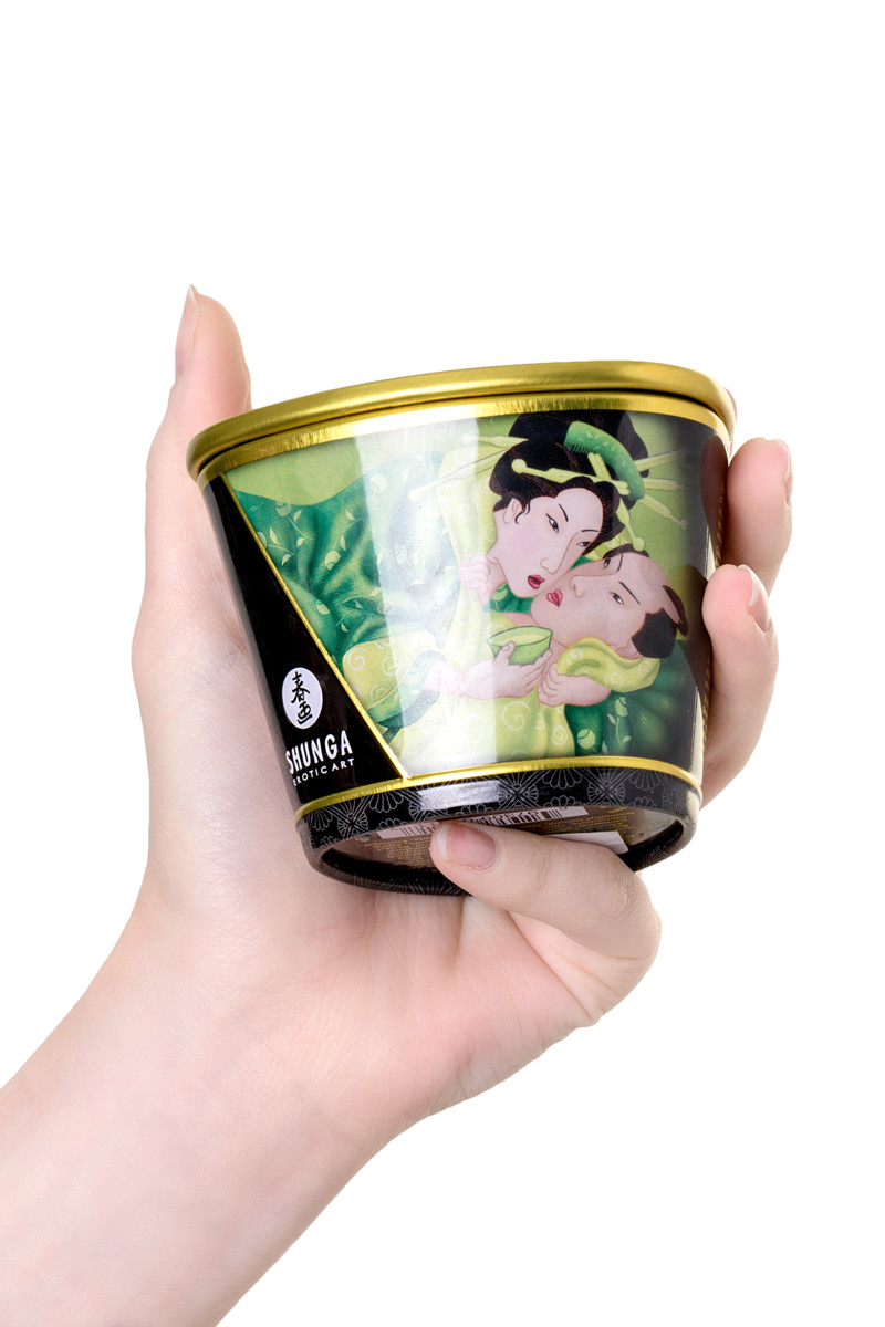 картинка Массажное аромамасло Shunga Zenitude, зелёный чай, 170 мл от магазина ErosMania