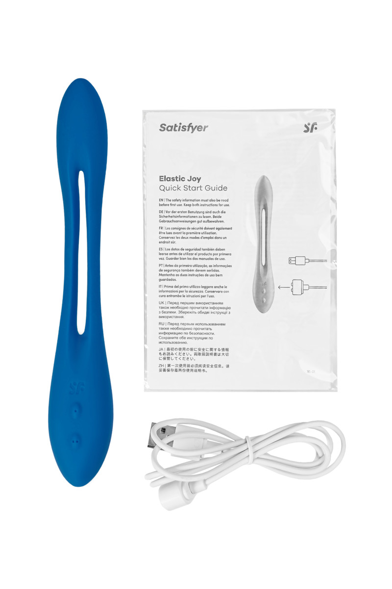 картинка Многофункциональный вибратор для пар Satisfyer Elastic Game, синий от магазина ErosMania