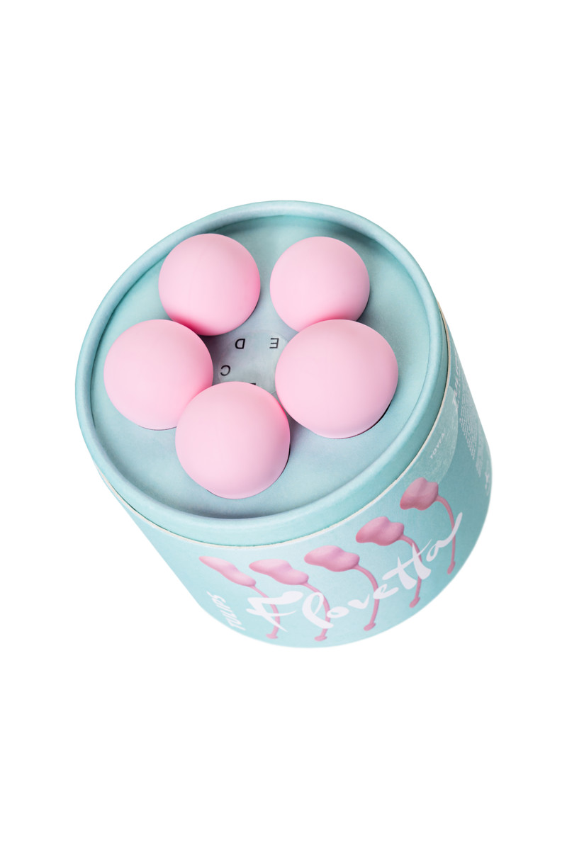 картинка Набор вагинальных шариков Flovetta TULIPS, силикон, розовый, 5,3 см от магазина ErosMania